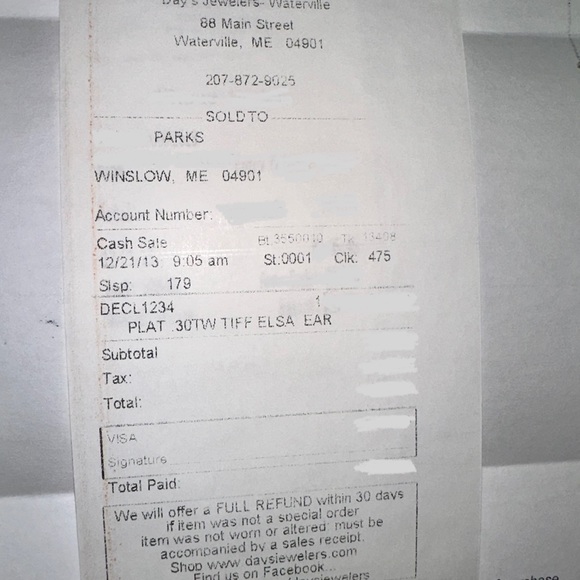 Tiffany & Co .30tcw in Platinum (PT950) Diamond by the Yard Like NEW! - Picture 14 of 16